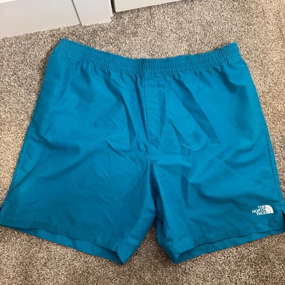 The North Face Mens XL Blue FlashDry Swim Trunks Shorts Elastic Waist - Picture 1 of 4